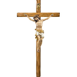 Cristo Pisa con espinas en cruz recta